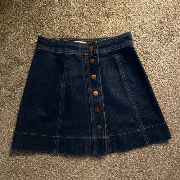 Madewell Front Button Denim Skirt - Picture 2 of 2